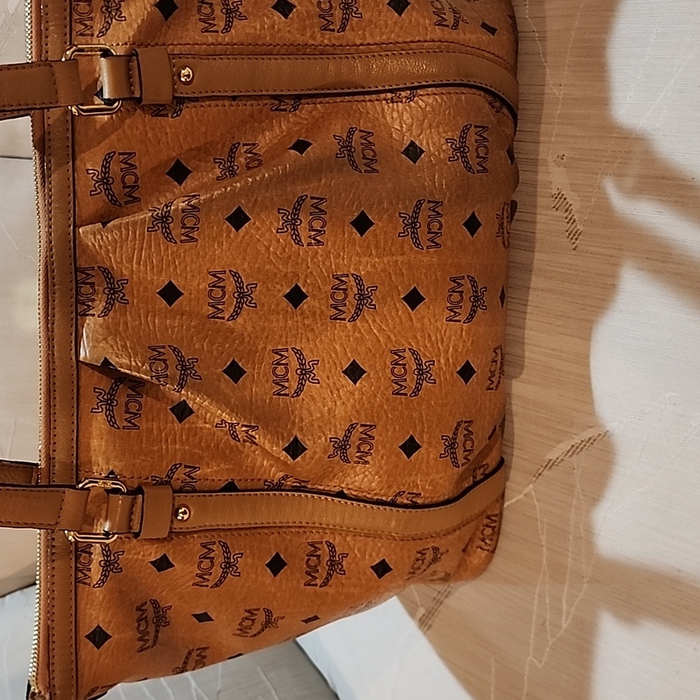 MCM Tan Leather Tote Bag - Picture 3 of 14